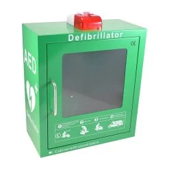 AED Green Wall Cabinet With Alarm And Light