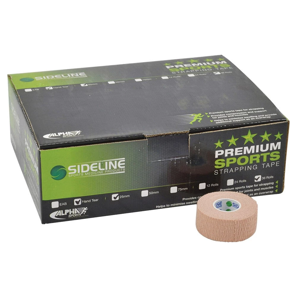 Sideline Hand Tear 2.5cm X 6.9m Tan