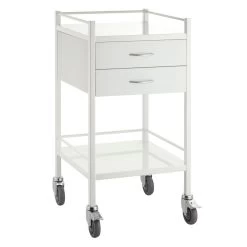 Pacific Medical Powder Coated Trolley [Two Drawers]