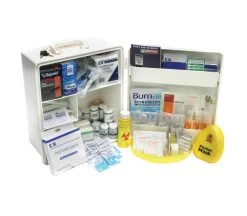Industrial Workplace Kit In A Wall Mounted Plastic Cabinet