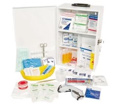 General Workplace Kit In A Wall Mounted Metal Cabinet